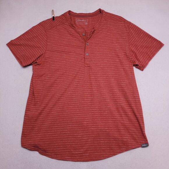 Eddie Bauer Casual Short Sleeve Pullover T Shirt Mens Size Extra Large XL Orange - Picture 2 of 10